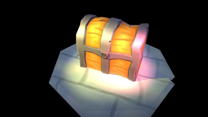 Cofre- Chest Hand Painted in Blender 2.8 3D Model