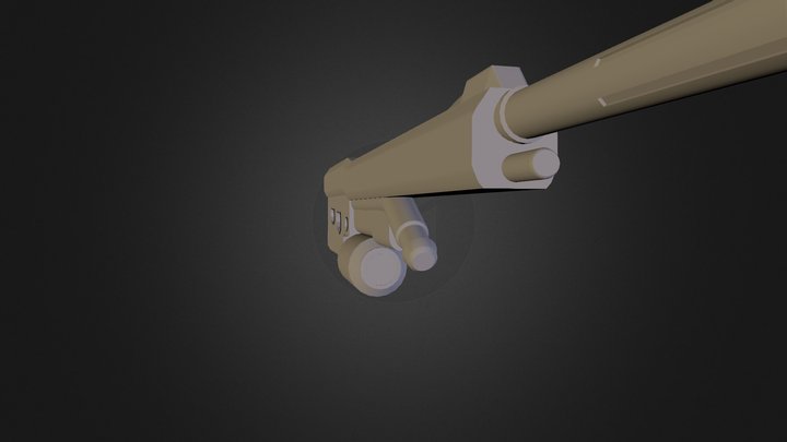 Start of Sci-fi Gun (High) 3D Model