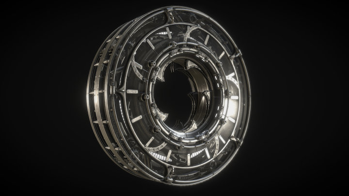 Mechanical Iris Door / Hatch 3D Model