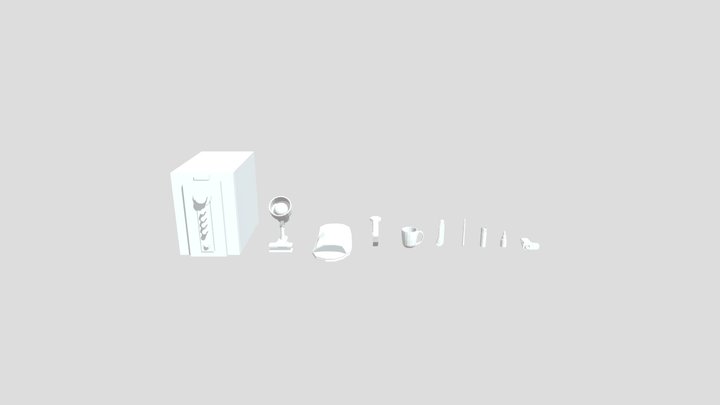 10 домашних предм етов 3D Model