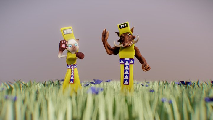 Cat & Joe Lafrite 3D Model