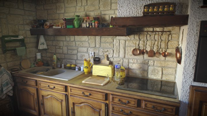 Grandma's Kitchen - Cuisine Mamie 3D Model