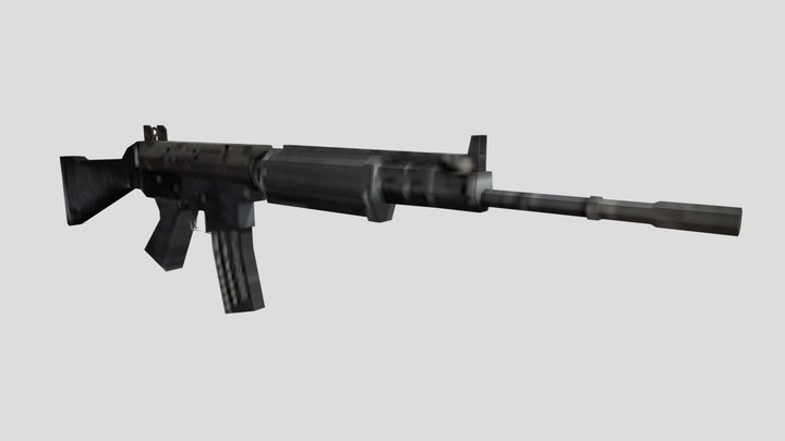 Assault rifle 3D Model