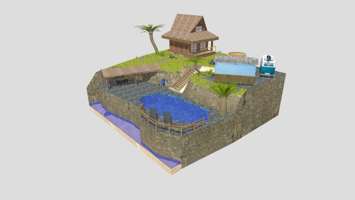 DAE Diorama - By the ocean 3D Model