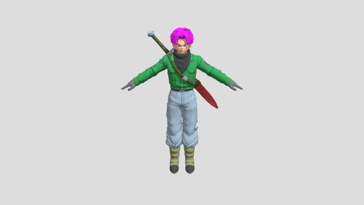 Future Trunks Saiyan Armor 3D Model | 3D Print Model