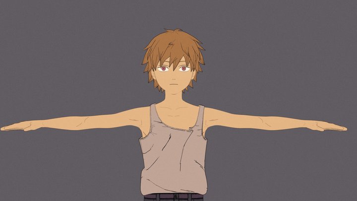 Denji and Pochita 3D Model