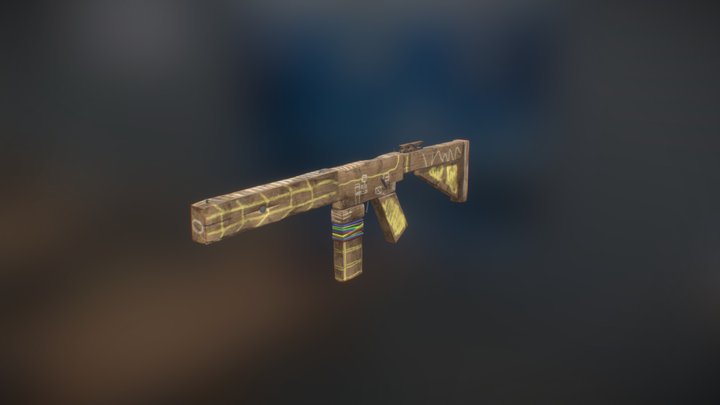 AR15Wood_LOW 3D Model