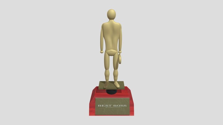 Business Man Trophy 3D Model