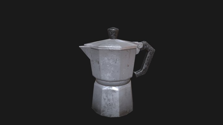 Moka - retro italian coffee maker 3D Model
