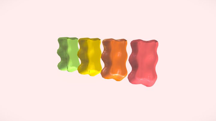 3D model Gummy Bear Pbr VR / AR / low-poly
