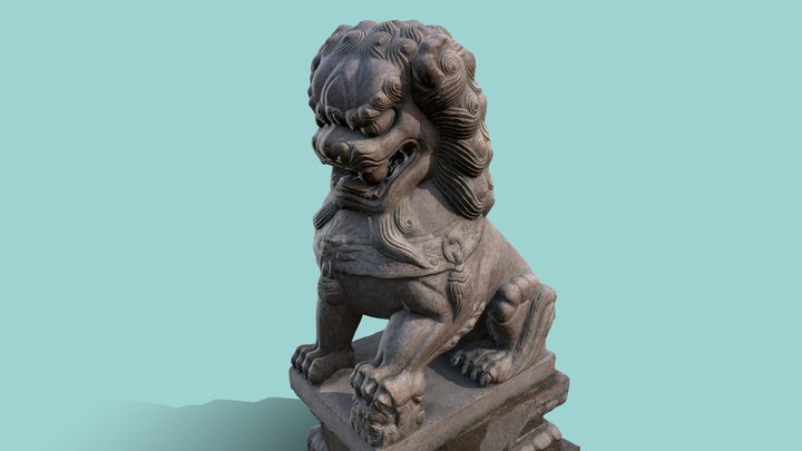Chinese Guardian Lion & Foo Dog 3D Model