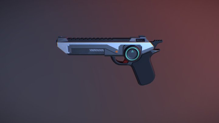 Sci Fi Gun Model 3D Model