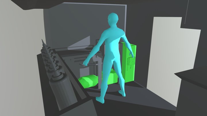 Huile Recyclage Scale 3D Model