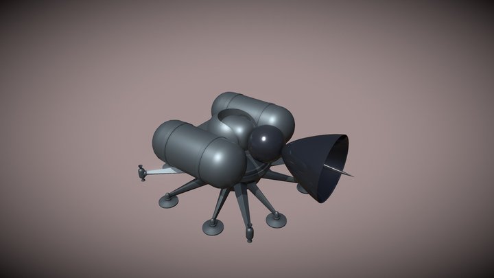 Rocket Thruster Engine - 3D Model by demmordor