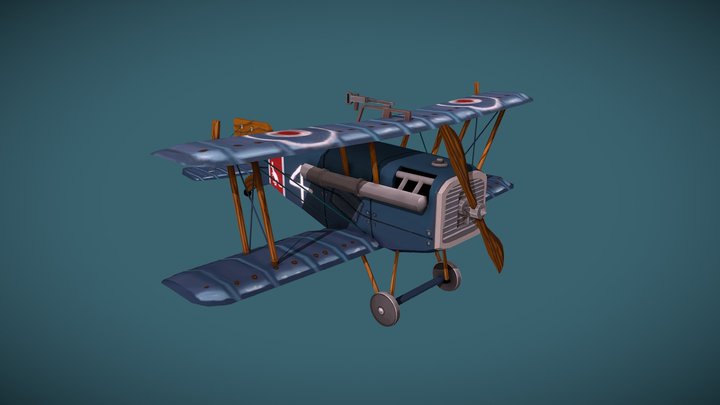 Flying Circus / Stylized Plane 3D Model