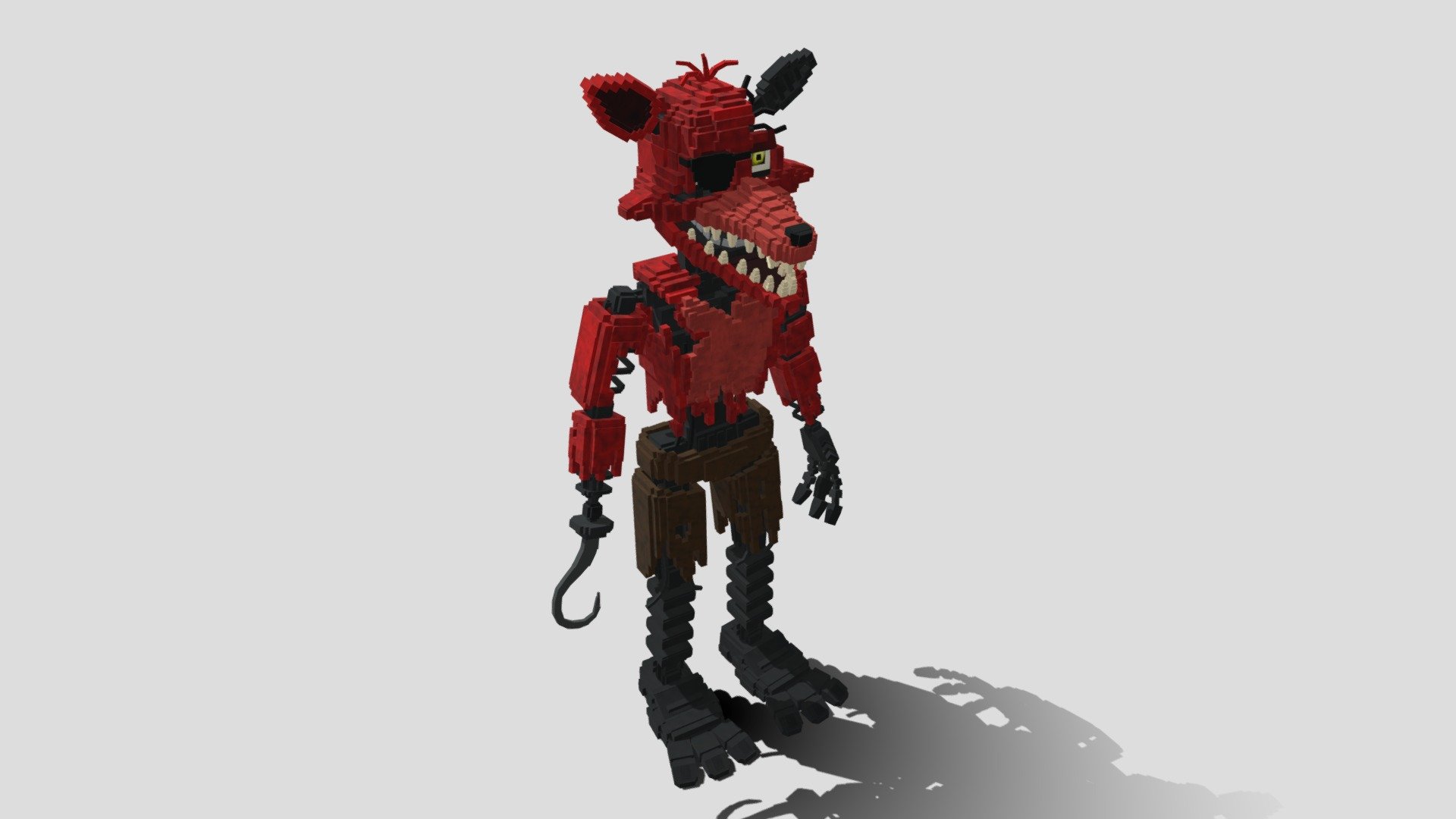 Minecraft Tutorial RE-DO: Updated Withered Foxy Statue (Five Nights at  Freddy's 2) 