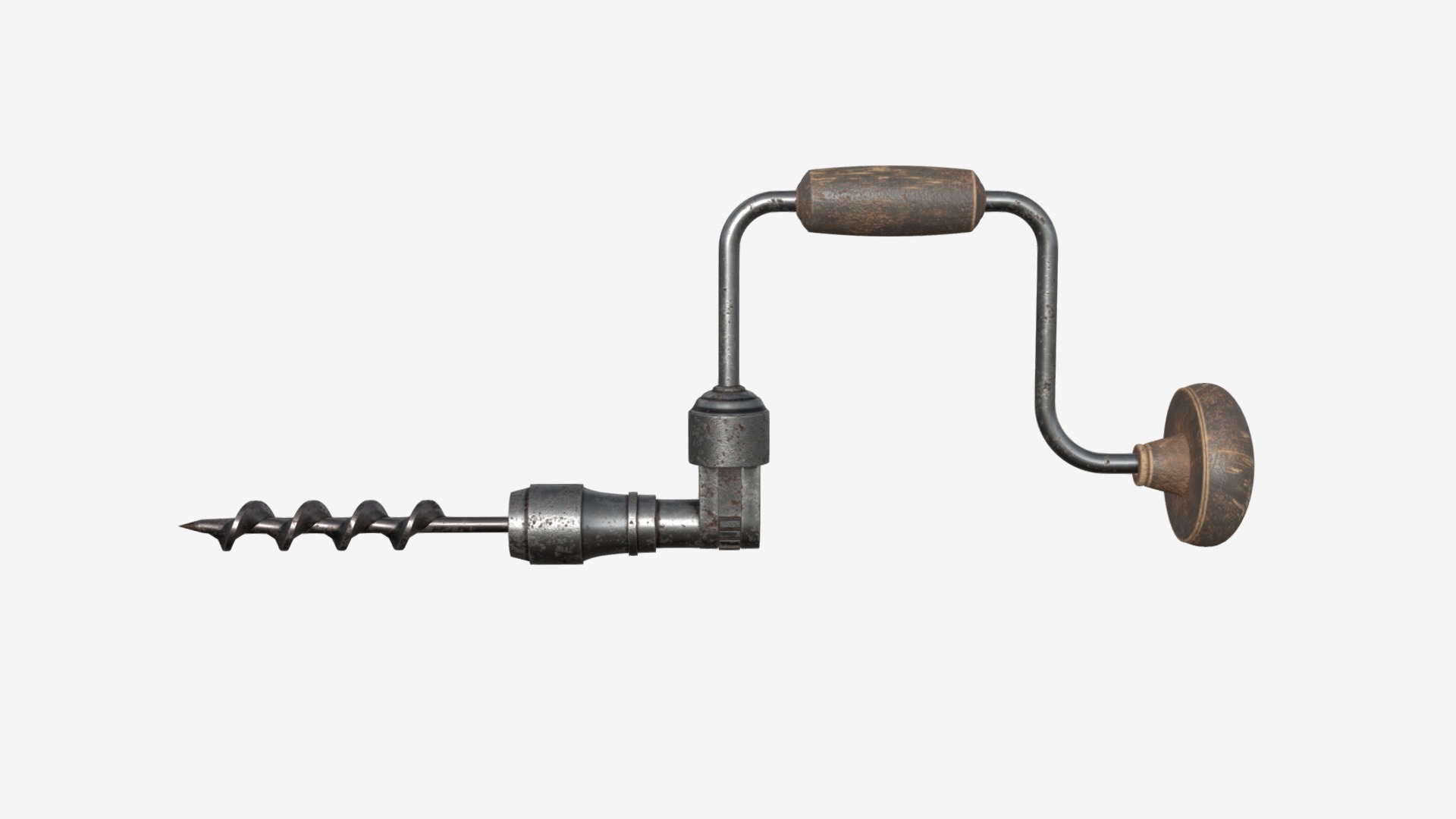 3D model Hand drill - This is a 3D model of the Hand drill. The 3D model is about diagram.