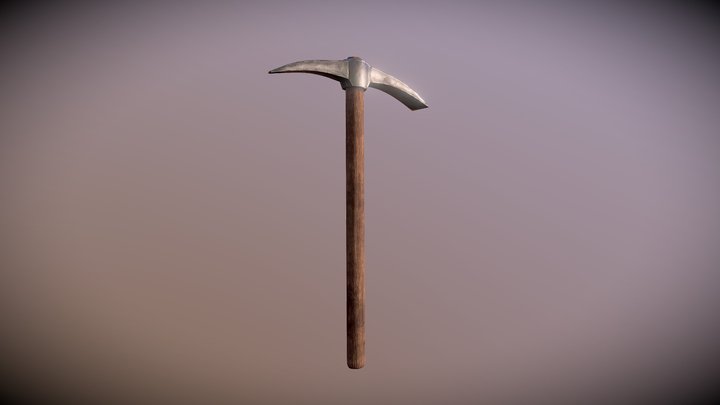 Pickaxe lowpoly 3D Model