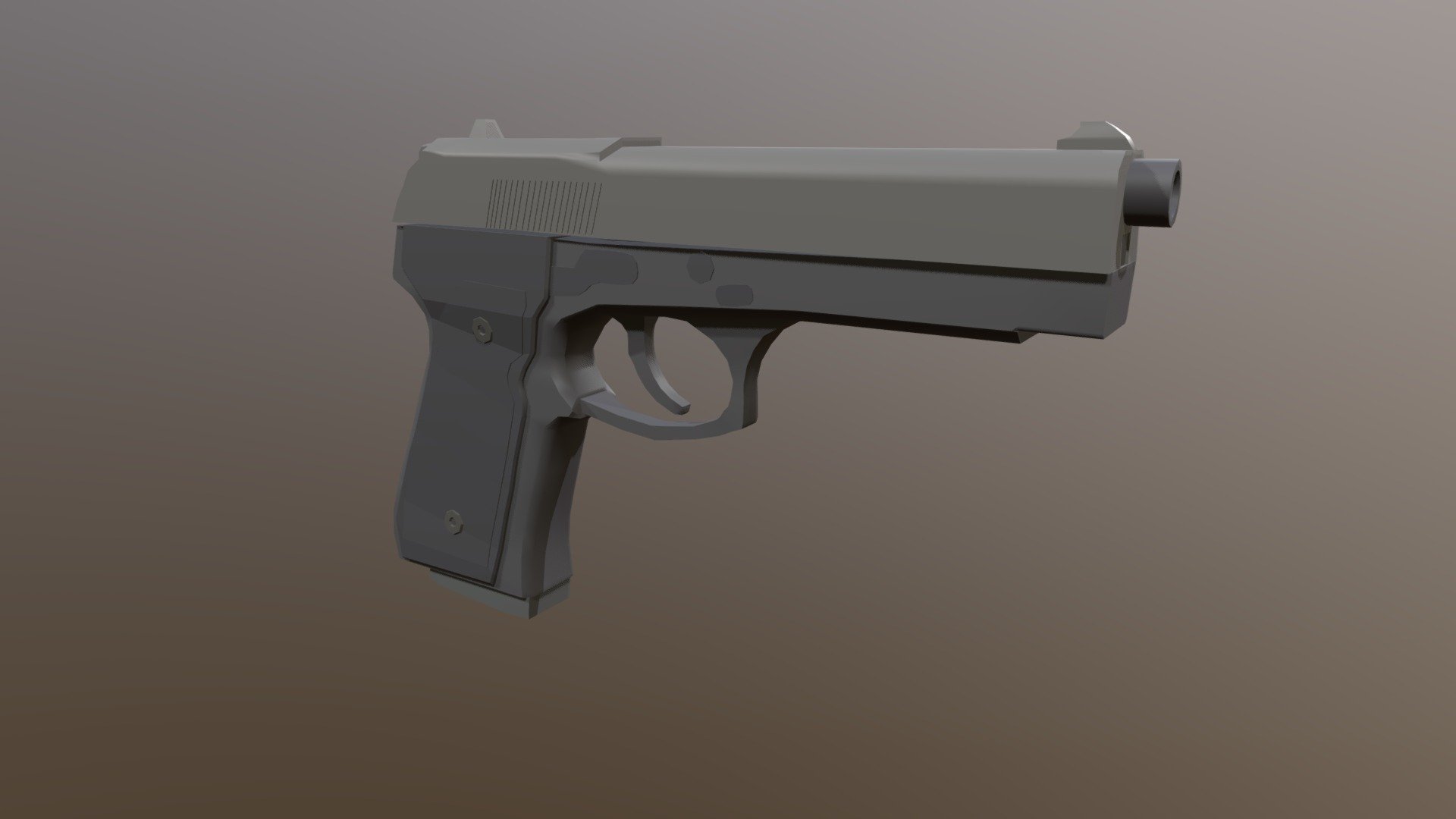 Beretta M9 Low Poly - 3d Model By Hyp3rion [aa0fdd7] - Sketchfab