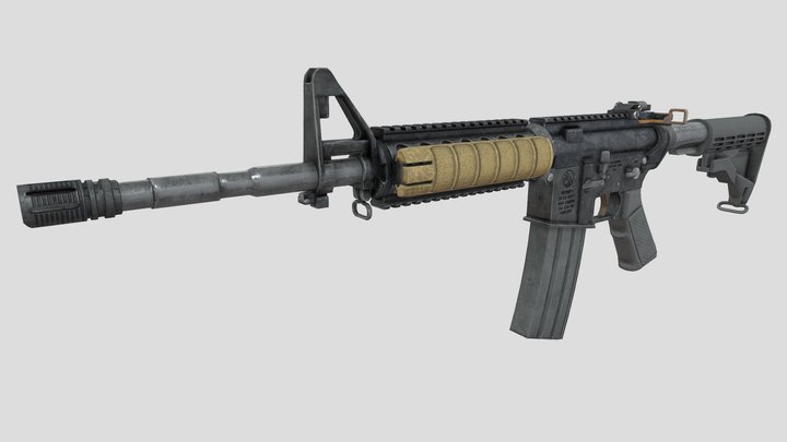M4A1 carbine (v2) 3D Model