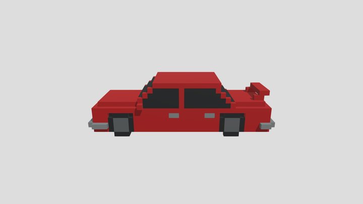 Voxel car 3D Model