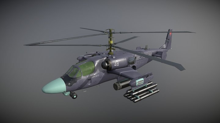 Ka-52 alligator Russian helicopter Kamov 3D Model