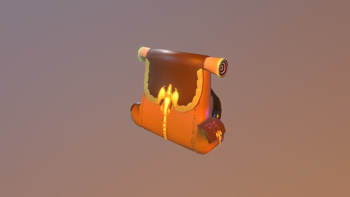 Adventurer's backpack 3D Model