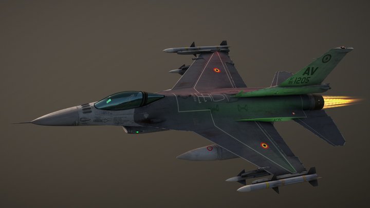 F16 - Belgian Army 3D Model