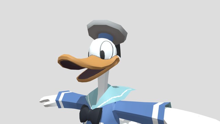 1934 first appearance Donald Duck 3D Model