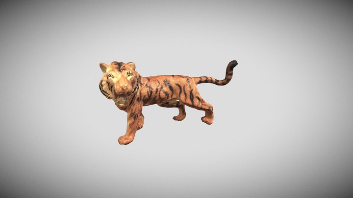 Colored Tiger Scan Dimension SOL Pro 3D Model