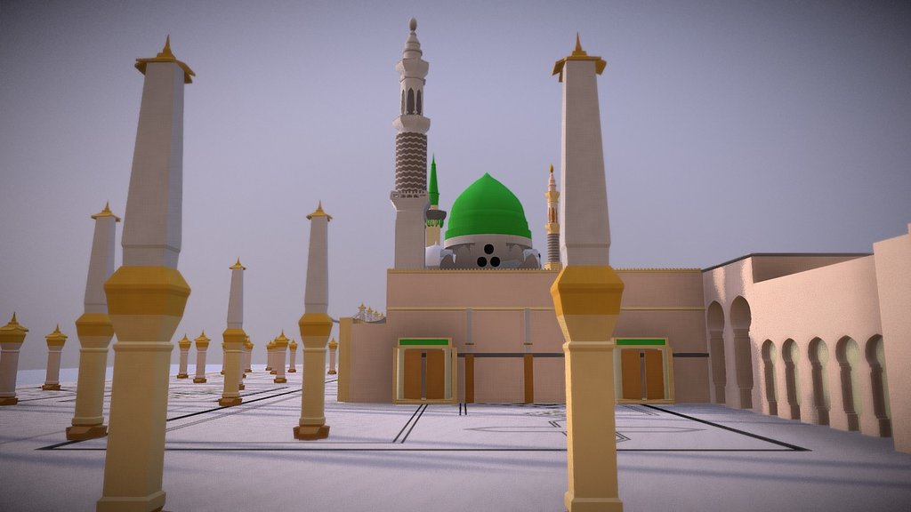 Masjid Nabawi - Madina Al Munawwara - Buy Royalty Free 3D model by feisalkassim (@FeisalKassim) [aa1512b] - Sketchfab Store