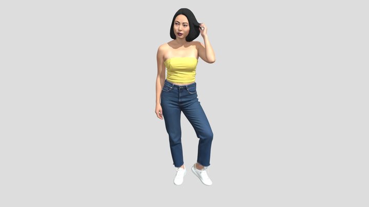 Sunlit Stride In Yellow – Kostenloses 3D-Modell STL