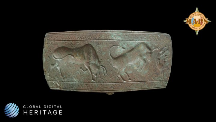 Ancient Minoan bronze plaque