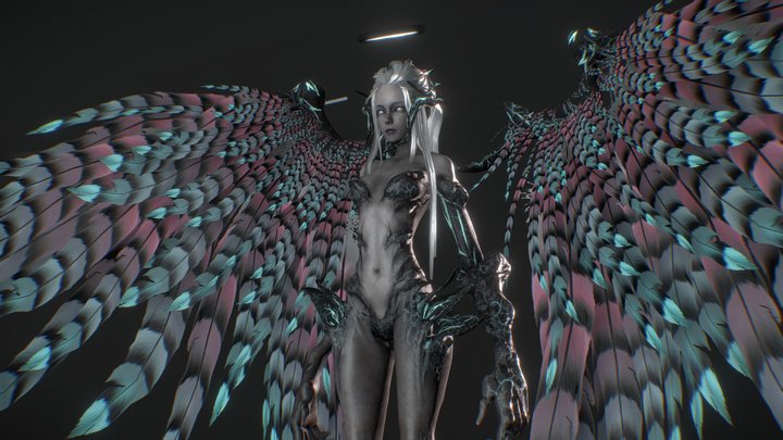 Game Art - Cursed Harpy Queen 3D Model