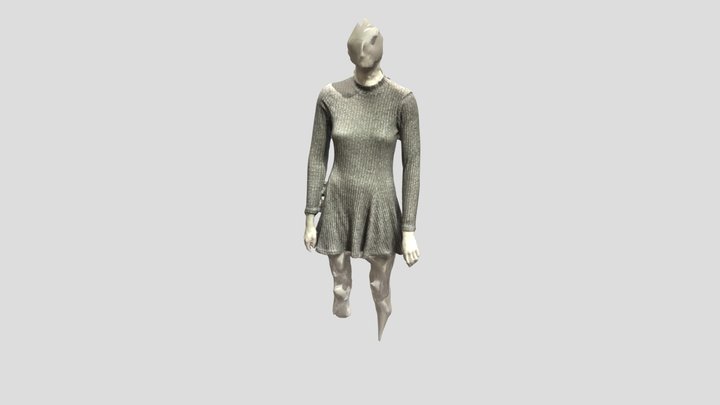 T4Grey Dress Metascan 3D Model