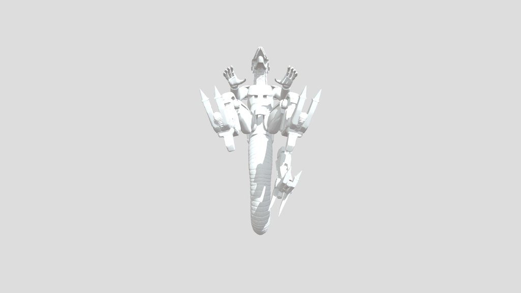 Kaiju-Mech Raptor Fidget STL | Print-in-Place…