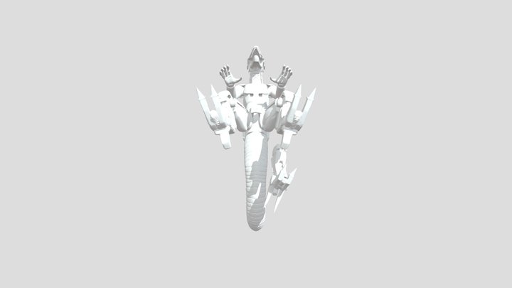 Kaiju-Mech Raptor Fidget STL | Print-in-Place…