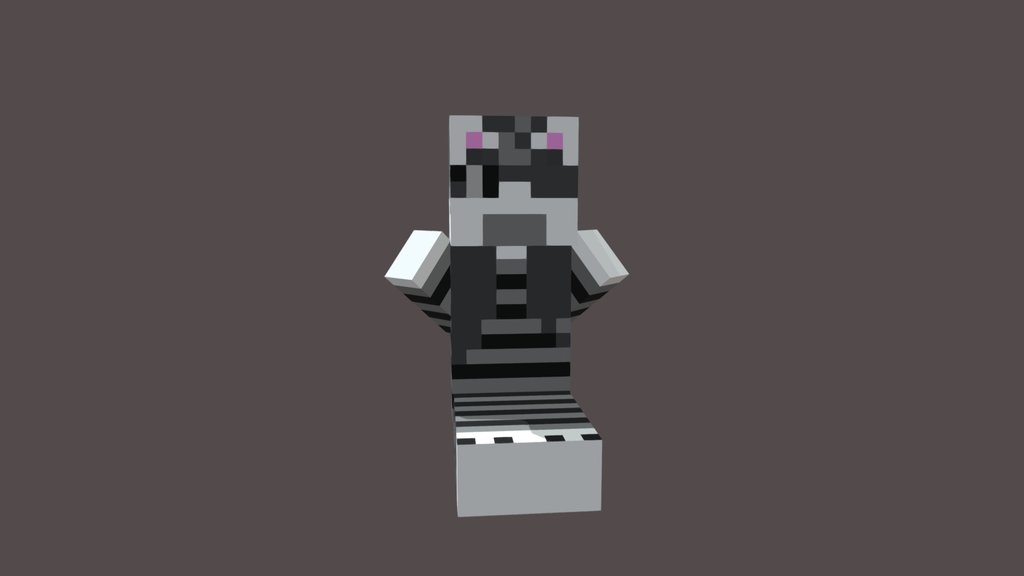 Minecraft duct tape catgirl pose 2