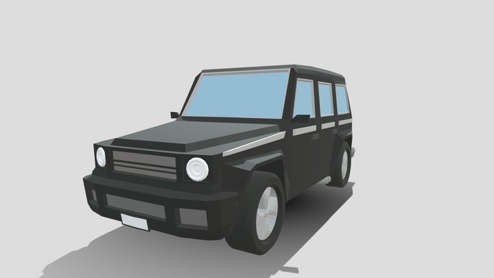 Lowpoly Car Mercedes G-Class Lookalike 3D Model