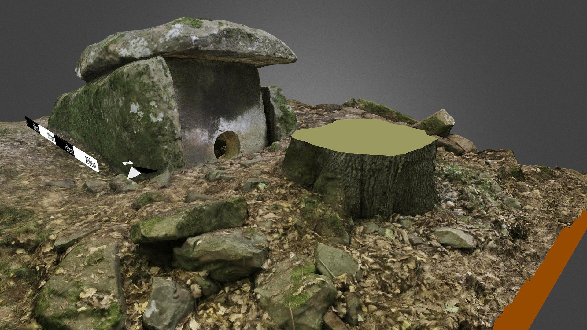 Dolmen, plinth construction