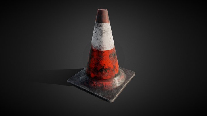 Old Emergency Cone 3D Model