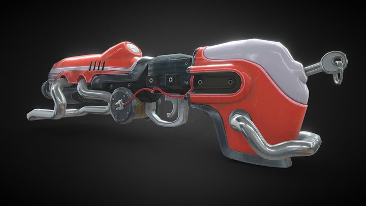 Atompunk/Dieselpunk Shotgun 3D Model