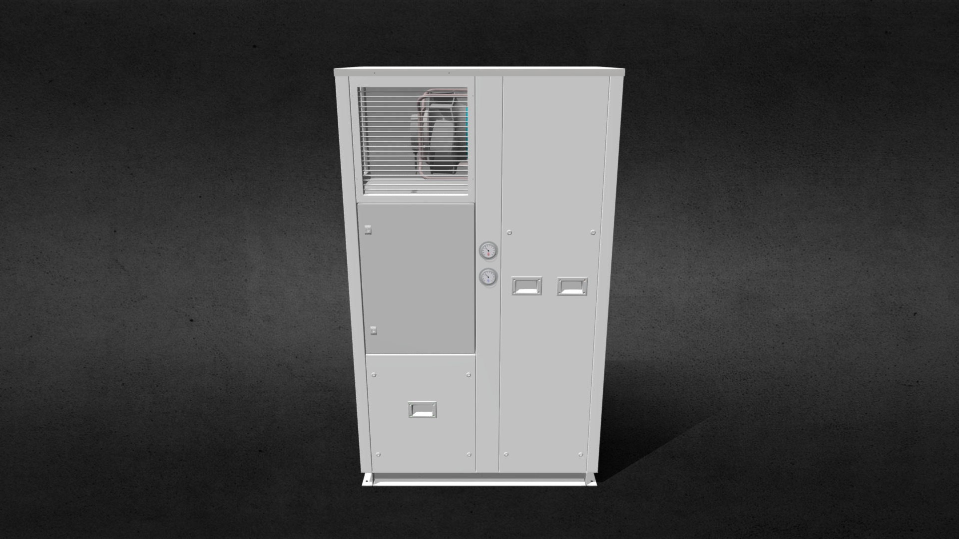 3D model MAC-C70 - This is a 3D model of the MAC-C70. The 3D model is about a white rectangular object with a vent.