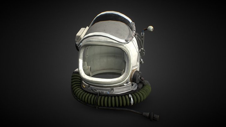 Russian Cosmonaut Helmet 3D Model