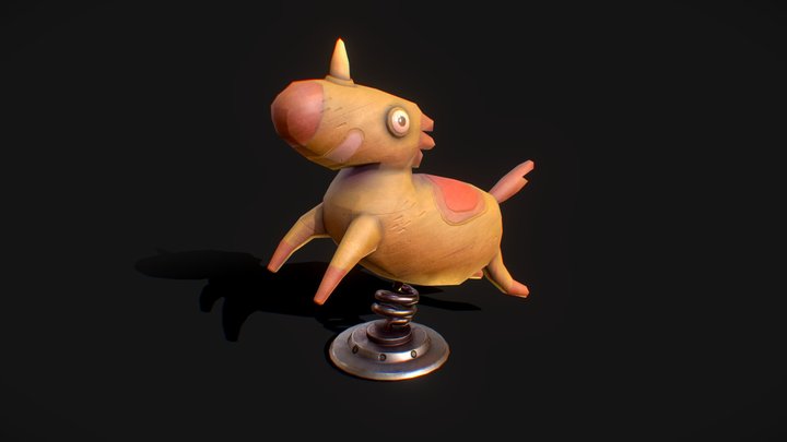 Wooden Playground Horse – Free 3D Model STL