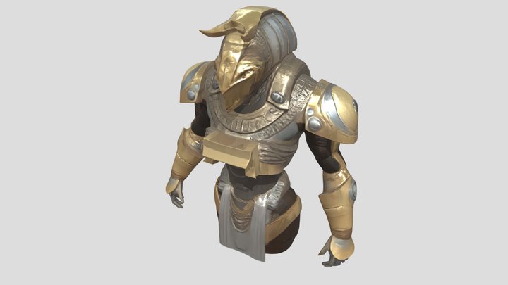 armored Egyptian warrior 3D Model
