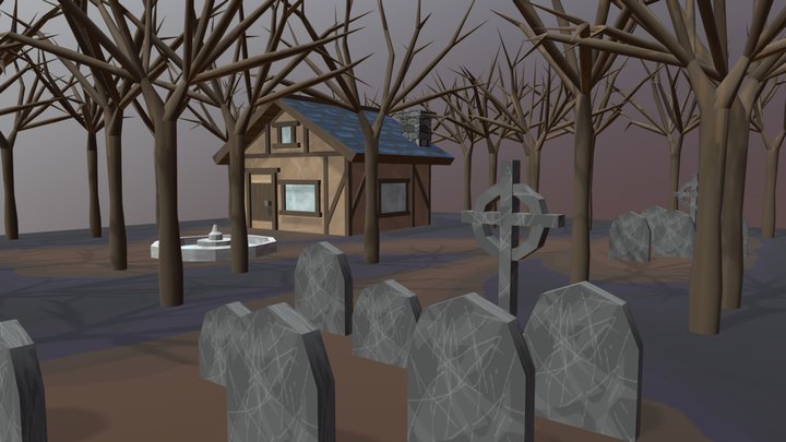 Graveyard House 3D Model