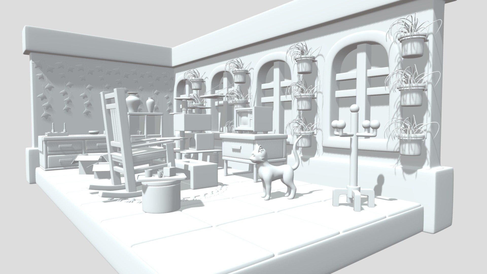 Cartoon Rooms/Interiors/Exteriors Floor Three