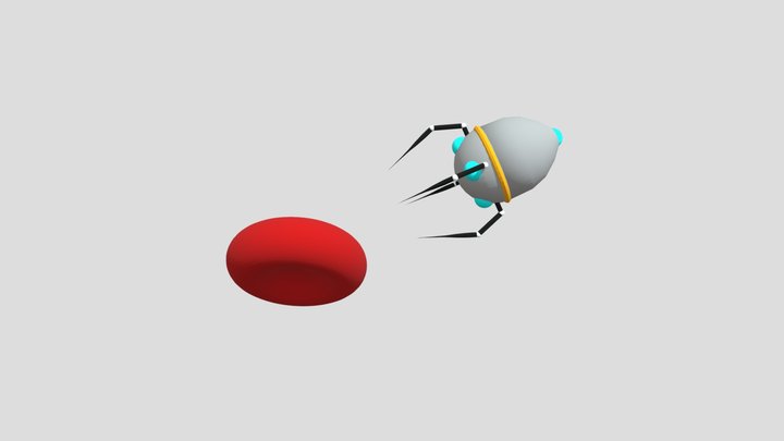 Nano Robot Animated 3D Model