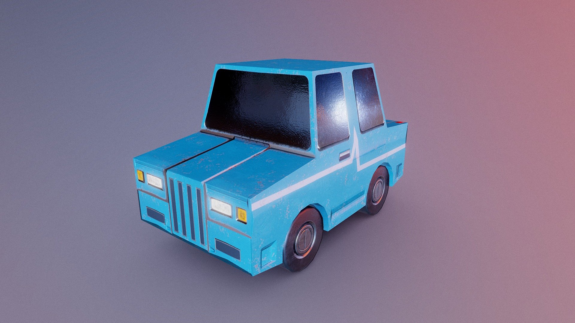 LowPoly PBR Civilian Car